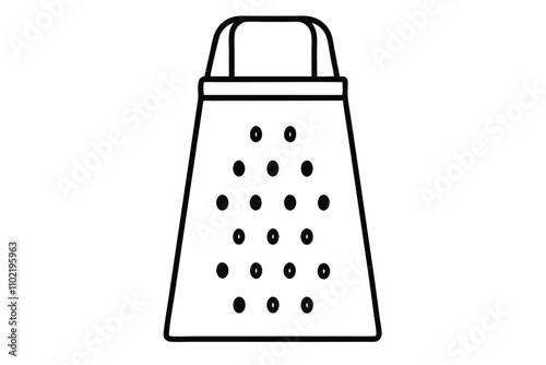 Line art of grater vector illustration