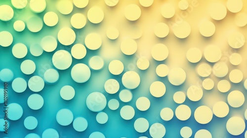 a 3D dotted pattern with varying dot sizes in pastel yellow, blue, and green, creating a gradient effect photo