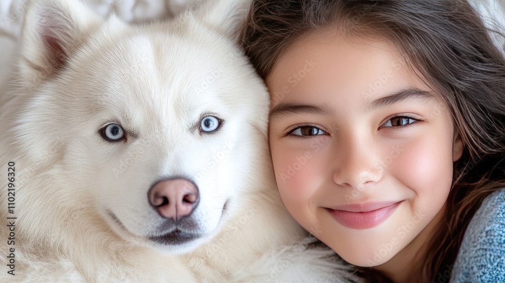 Joyful connection between a young woman and her dog in a lush garden setting bursting with love and life Joyful connection between a young woman and her dog in a lush garden setting bursting with love and life