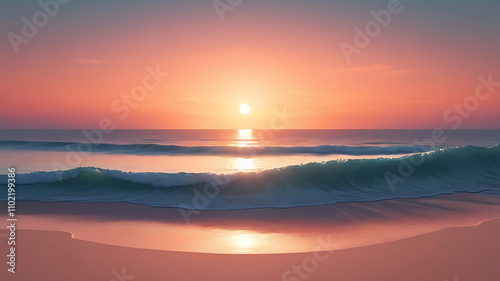 Copy space of beautiful on beach sunset backgrounds. Colorful nature sea sky.