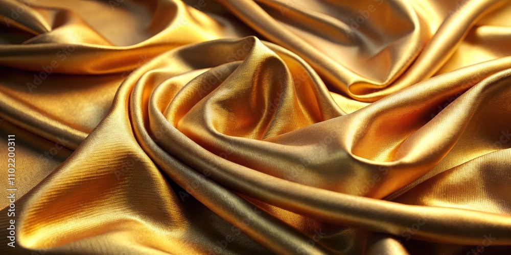 Golden Silk Fabric Draped Abstract, Fabric, Texture, Material Golden Silk Fabric Draped Abstract, Fabric, Texture, Material