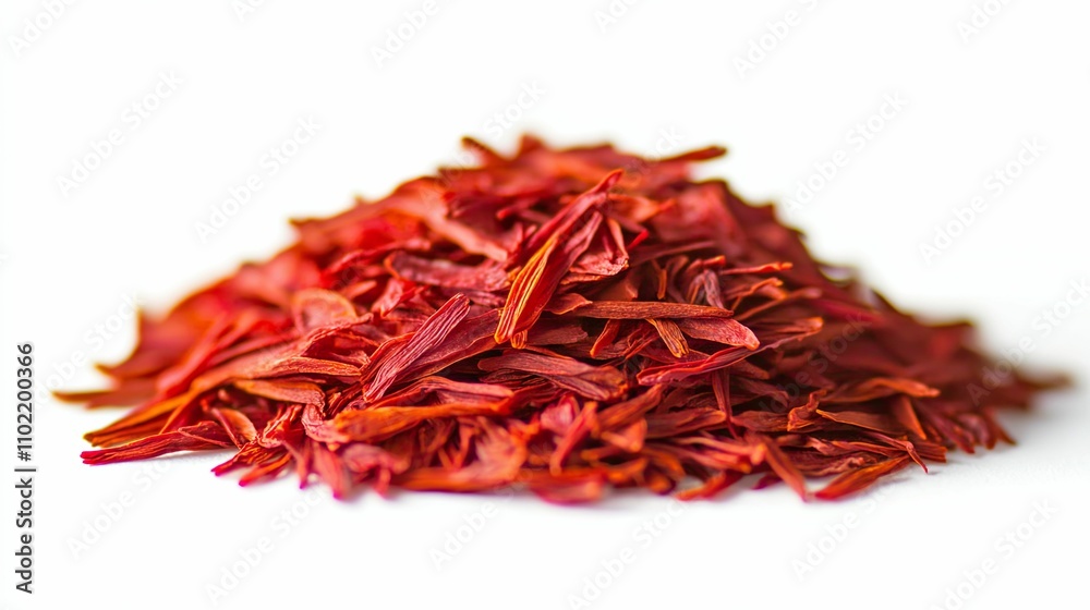 Naklejka premium A Pile Of Dried Red Saffron Flower Petals
