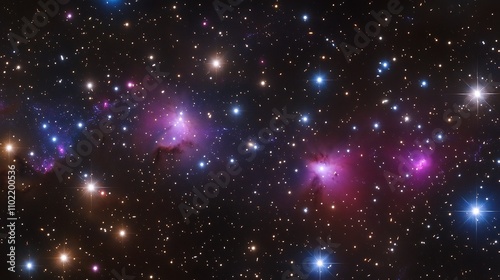 Wallpaper Mural Vast galaxy with vibrant colors and sparkling stars fills the night sky Torontodigital.ca
