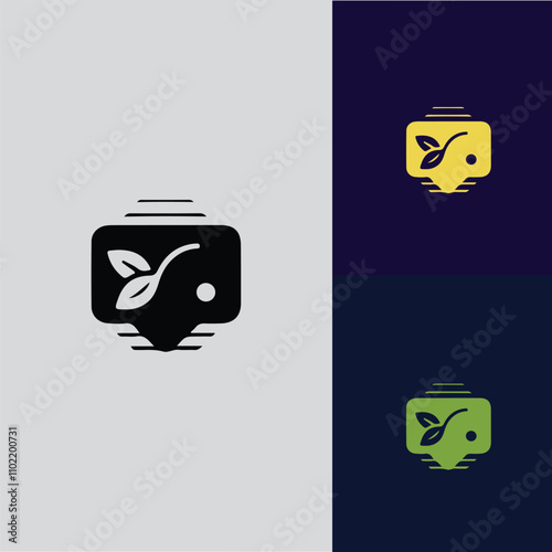 Statistic invest shied logo template design vector