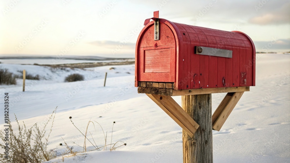 Rustic Red Mailbox with Natural Wood Finish, earthy style mailbox, outdoor furniture mailbox Rustic Red Mailbox with Natural Wood Finish, earthy style mailbox, outdoor furniture mailbox
