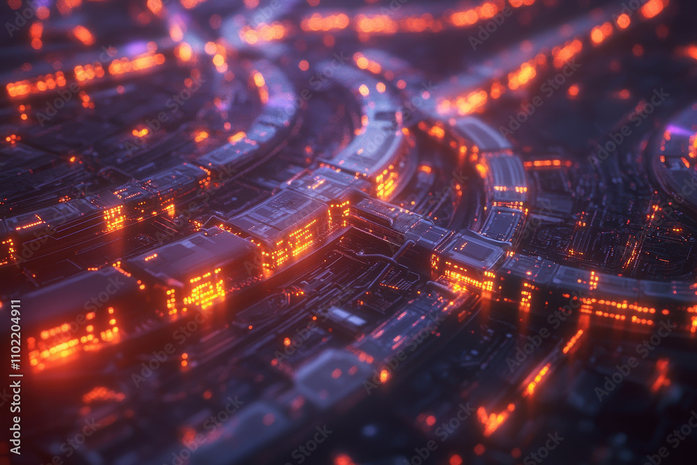 Illuminated Network Circuit Board Illuminated Network Circuit Board