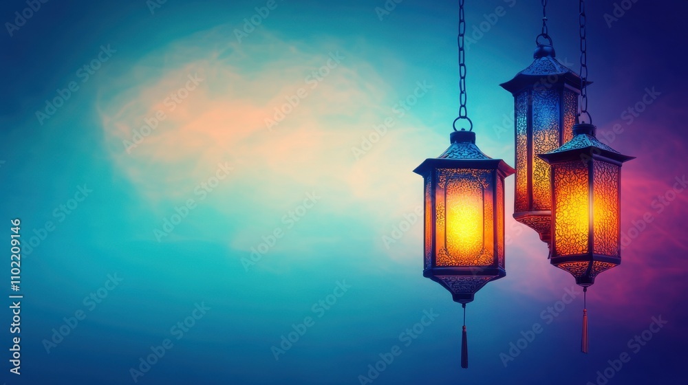 Enchanting Lanterns Illuminating the Twilight Sky Enchanting Lanterns Illuminating the Twilight Sky