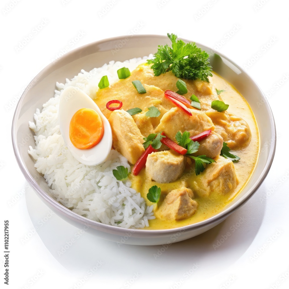 Delicious Aji De Gallina Served With Rice and Garnished for a Vibrant Meal. Generative AI Delicious Aji De Gallina Served With Rice and Garnished for a Vibrant Meal. Generative AI