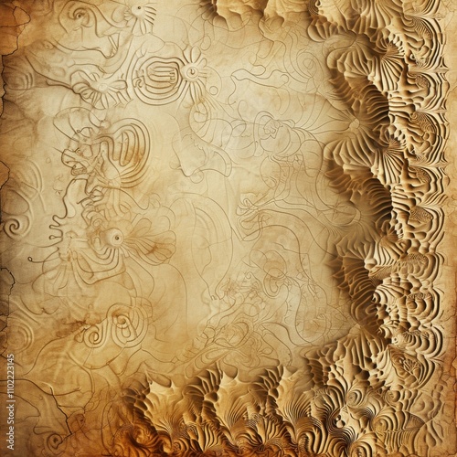 Wallpaper Mural Abstract grunge background with ornament on old paper texture.  Torontodigital.ca