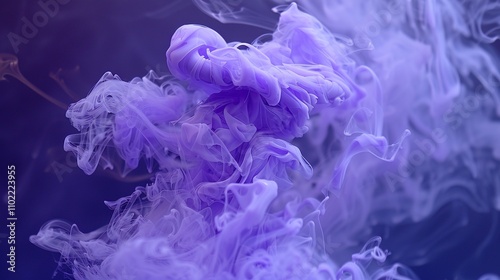 Fototapeta Naklejka Na Ścianę i Meble -  Ethereal purple smoke swirl 3d rendering image. Mesmerizing fluid movement mysterious background wallpaper colorful realistic. Delicate curves. Dreamlike abstraction concept idea