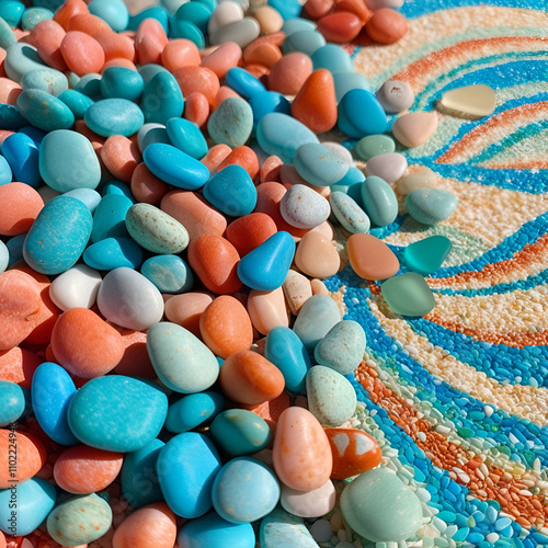 blue and white beads