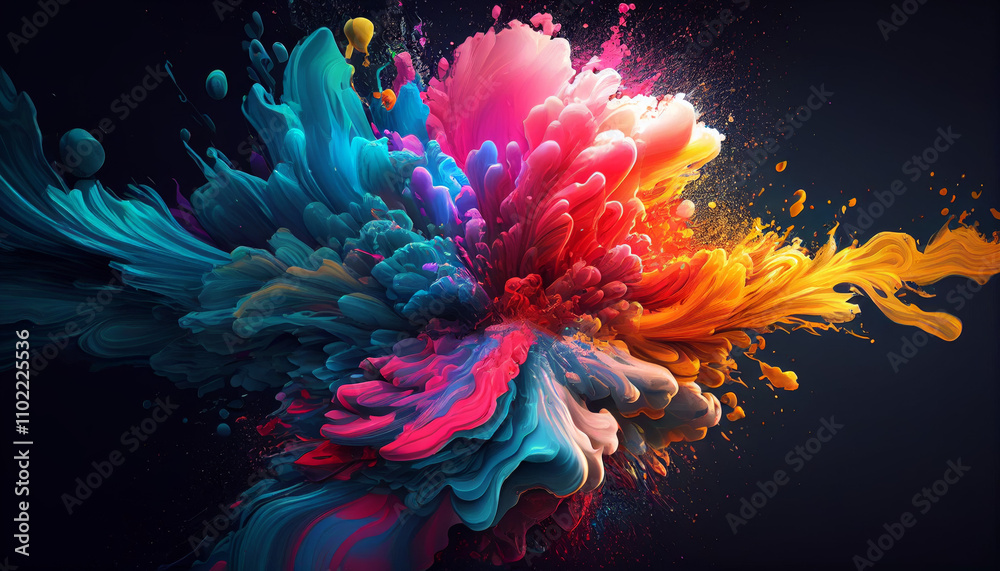 Creative unique abstract paint exploding , iridescent RBG, wallpaper, hd wallpaper Creative unique abstract paint exploding , iridescent RBG, wallpaper, hd wallpaper