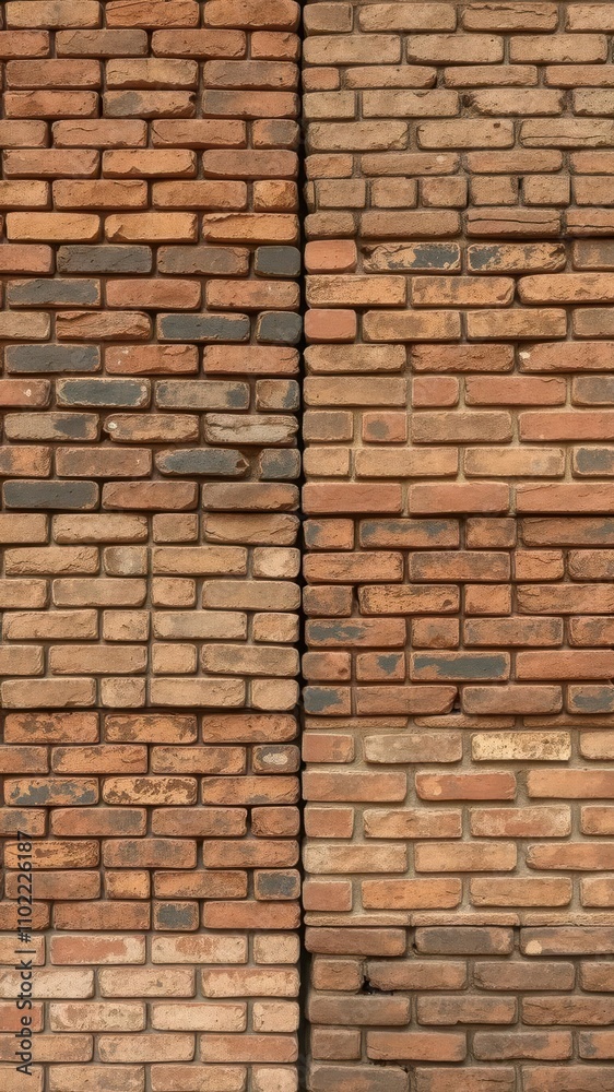 Variety of brick textures including weathered, rustic, and modern styles, urban, old Variety of brick textures including weathered, rustic, and modern styles, urban, old
