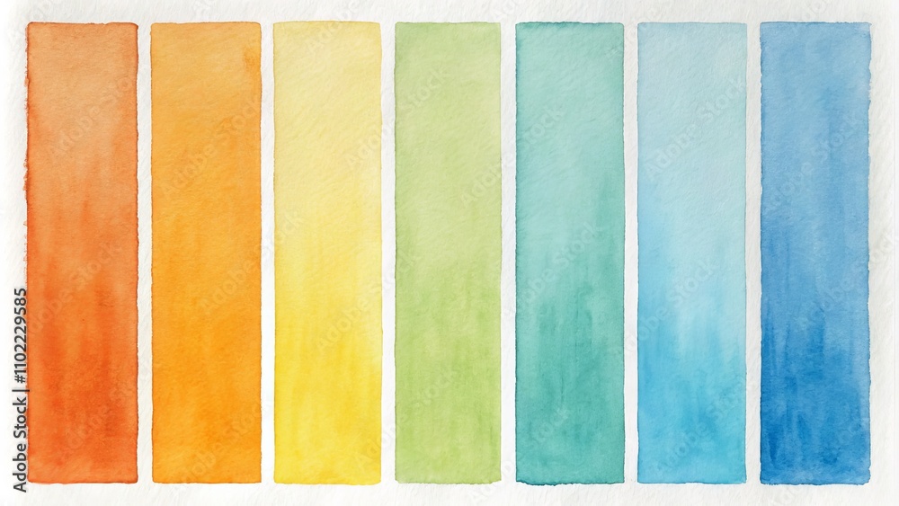 Fototapeta premium Abstract Watercolor Gradient Color Swatches, Watercolor , Gradient