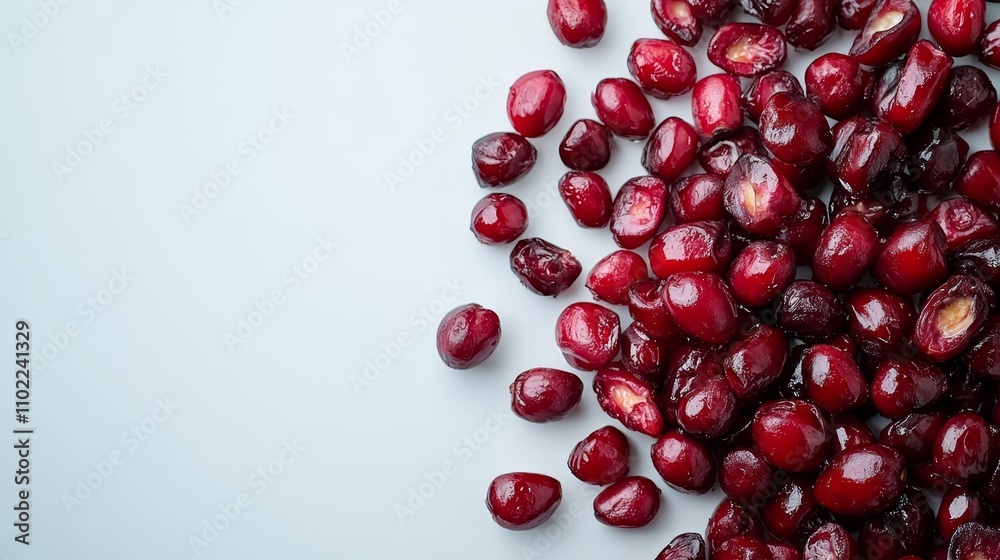 a pile of red cranberries on a white background The cranberries are a deep, vibrant red color, and the contrast between the two colors creates a striking visual a pile of red cranberries on a white background The cranberries are a deep, vibrant red color, and the contrast between the two colors creates a striking visual
