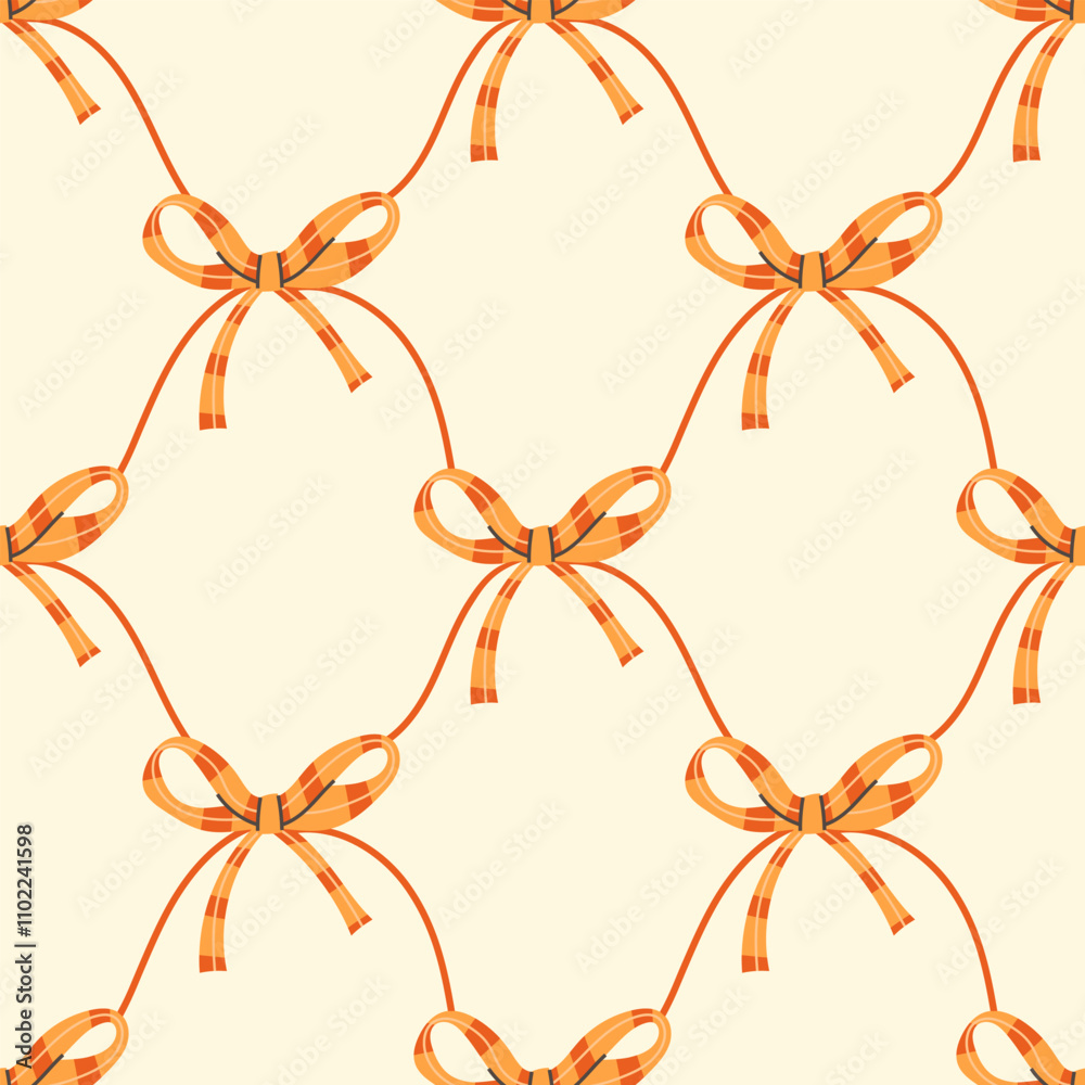 Seamless pattern with festive bows Seamless pattern with festive bows