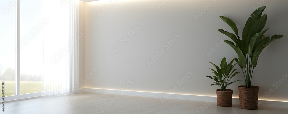 Modern Minimalist In-Wall Ceiling with Integrated Soft Lighting - Sleek Design for a Calm and Contemporary Environment Perfect for Interior Spaces and Home Decor Projects Modern Minimalist In-Wall Ceiling with Integrated Soft Lighting - Sleek Design for a Calm and Contemporary Environment Perfect for Interior Spaces and Home Decor Projects