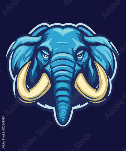 Canvas Print elephant head vector