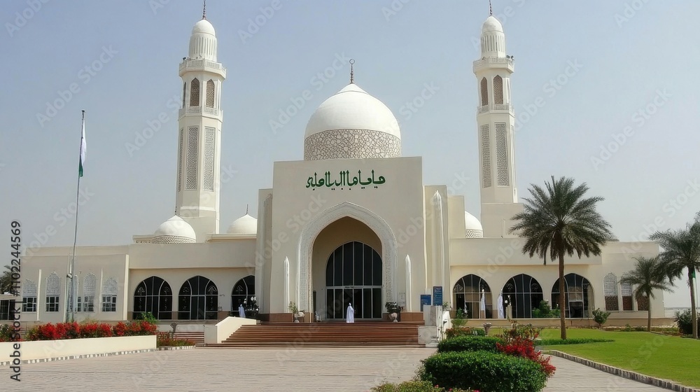 Fototapeta premium Majestic Mosque in Saudian Arabian Landscape
