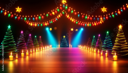 Christmas background , Festive decoration for a New Year's celebration.  photo