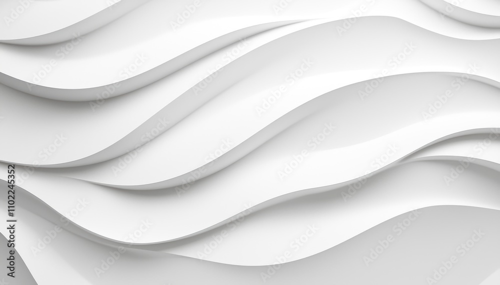 Abstract white wavy background with soft shadows and smooth flowing lines. Abstract white wavy background with soft shadows and smooth flowing lines.