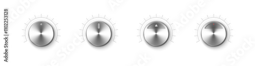 Controll knobs. Gauge control icon. 
Button switch tool