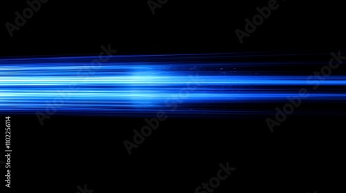 Blue light trails creating a dynamic abstract background in a dark setting during nighttime