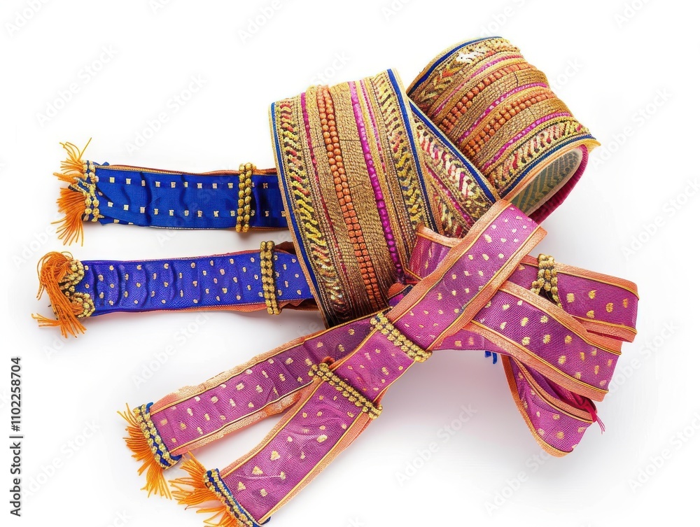 Thai boxing arm bands traditional design craftsmanship studio close-up boxing culture