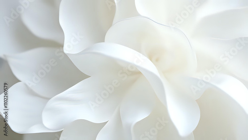 Abstract wavy pure white silk 3d Ai generated image