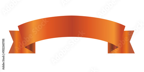 Orange Ribbon Vector PNG
