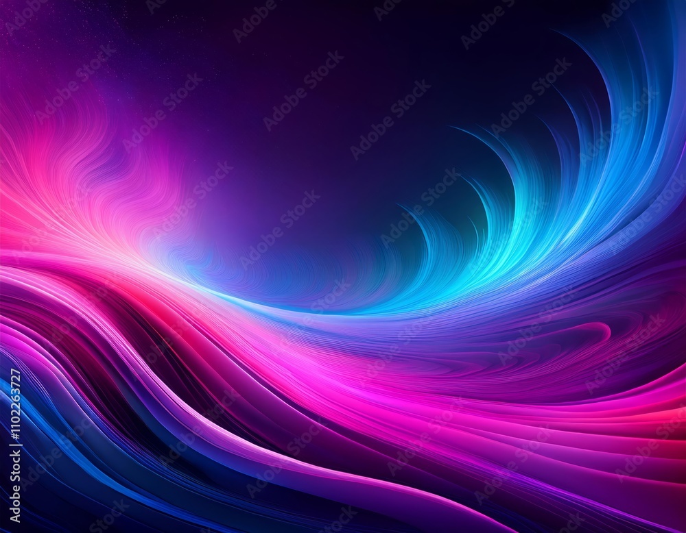 Abstract gradient image with dark background and vibrant purple, pink, and blue colors, resembling an aurora or cosmic light Abstract gradient image with dark background and vibrant purple, pink, and blue colors, resembling an aurora or cosmic light