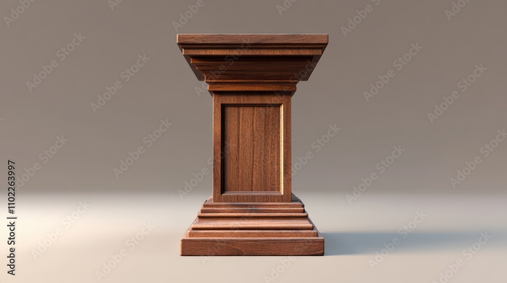 Lecturn Wooden Speech. Racked Dais Rostrum for Press Conference or Campaign Lecturn Wooden Speech. Racked Dais Rostrum for Press Conference or Campaign