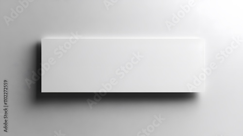 Blank white rectangular box mockup on white background.