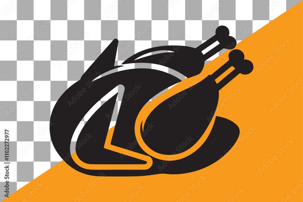 roasted turkey silhouette