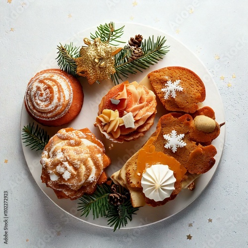 christmas cookies on a plate