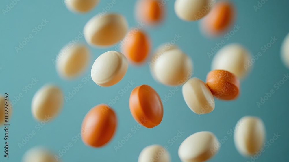 Vibrant Floating Medicine Capsules Vibrant Floating Medicine Capsules