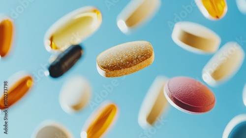 Wallpaper Mural Vibrant Assortment of Floating Supplements Torontodigital.ca