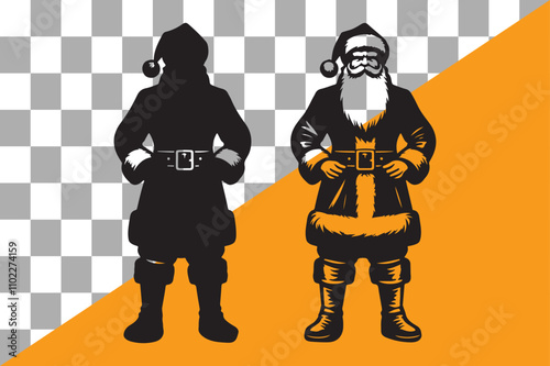 Santa Christmas silhouette