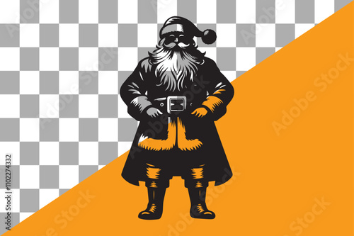 Santa Christmas silhouette