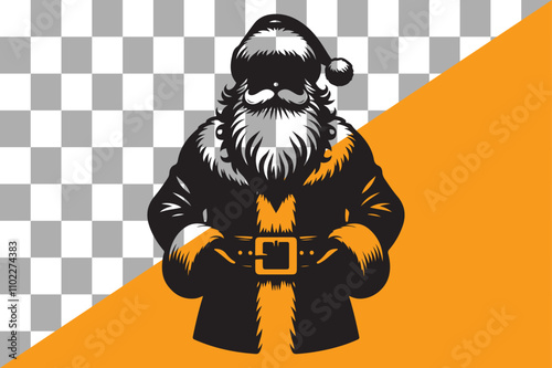 Santa Christmas silhouette