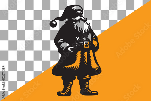 Santa Christmas silhouette