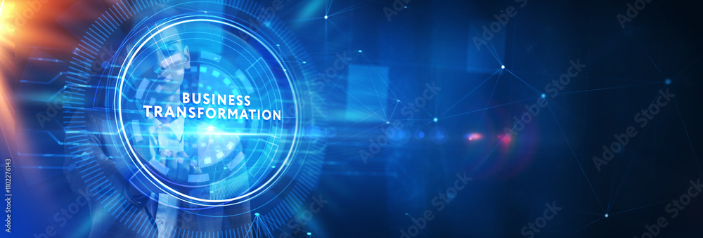 Business, technology, internet and network concept. Virtual screen of the future and sees the inscription: Business transformation. Business, technology, internet and network concept. Virtual screen of the future and sees the inscription: Business transformation.