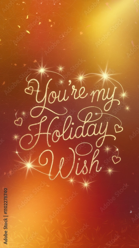 Joyful holiday wish written in elegant script with sparkling lights and a warm background glow Joyful holiday wish written in elegant script with sparkling lights and a warm background glow