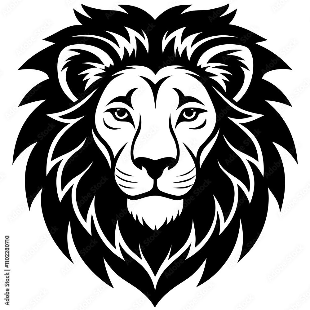 Obraz premium lion head vector