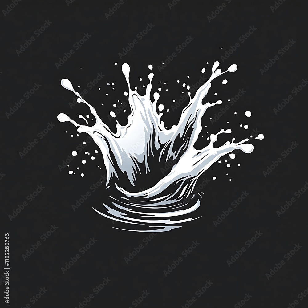 milk splash on black background milk splash on black background