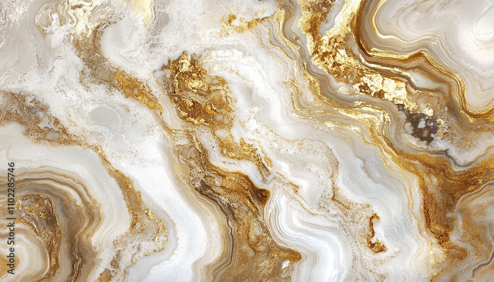 Marble in shades of white and gold with luxurious details Marble in shades of white and gold with luxurious details