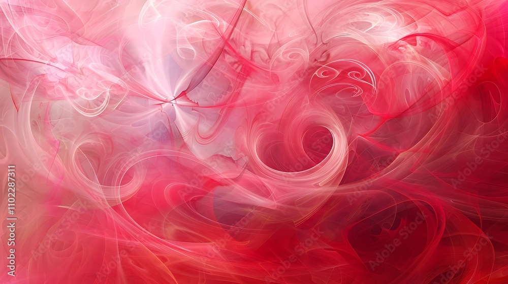 Abstract Red Swirls and Curves Abstract Red Swirls and Curves