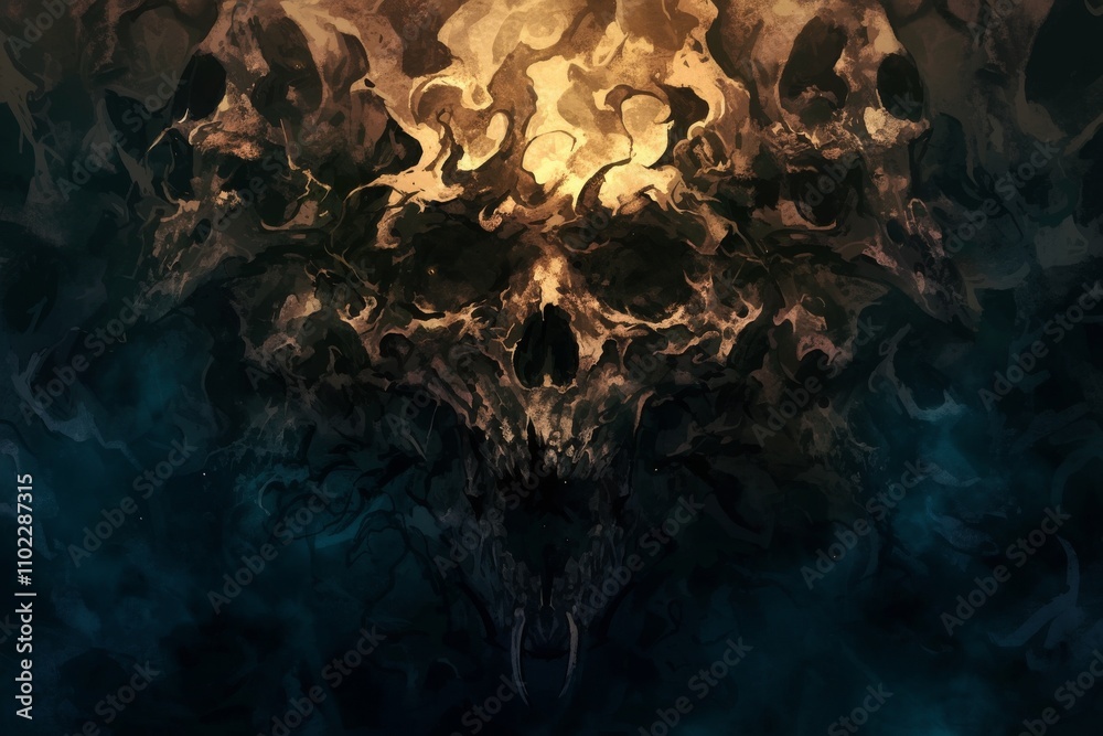 Obraz premium A mesmerizing and imaginatively crafted dark abstract base for your creative project