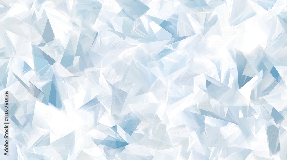 Abstract background with sharp, jagged ice-like shards in translucent white and frosty blue tones. The fractured textures evoke a dynamic, frozen landscape with crystal clarity. Abstract background with sharp, jagged ice-like shards in translucent white and frosty blue tones. The fractured textures evoke a dynamic, frozen landscape with crystal clarity.