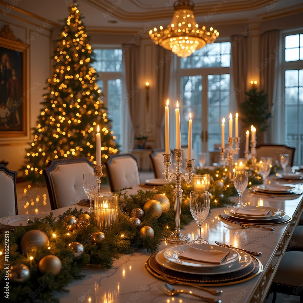 El espíritu de la Navidad en la mesa El espíritu de la Navidad en la mesa